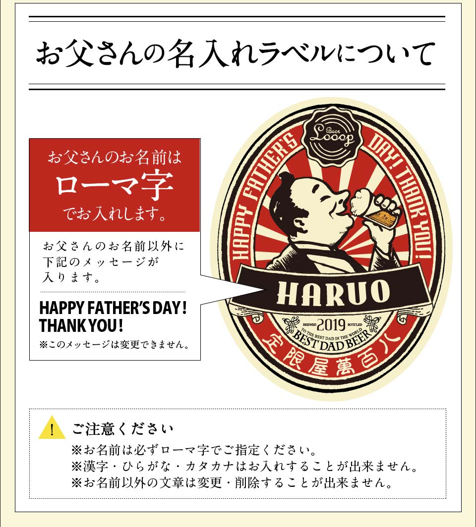 ラベルに名前が入れられます